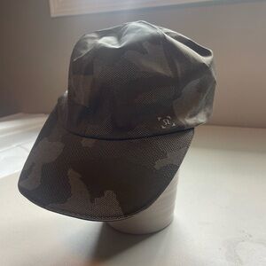 Lululemon Dark Olive Green Camo Fast Free Running Athletic Hat